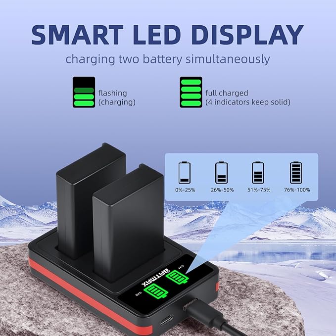 Batmax EN-EL9 Battery(2-Pack) and Compact USB Dual Charger for Nikon EN-EL9, EN-EL9a and Nikon D40 D40x D60 D3000 D5000 Cameras