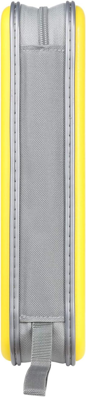alavisxf xx CD Case, 96 Capacity Hard Plastic CD Holder Protective DVD Disc Storage Case Holder Portable Zipper CD DVD Organizer Storage Wallet for Car Home Travel (96 Capacity, Yellow)