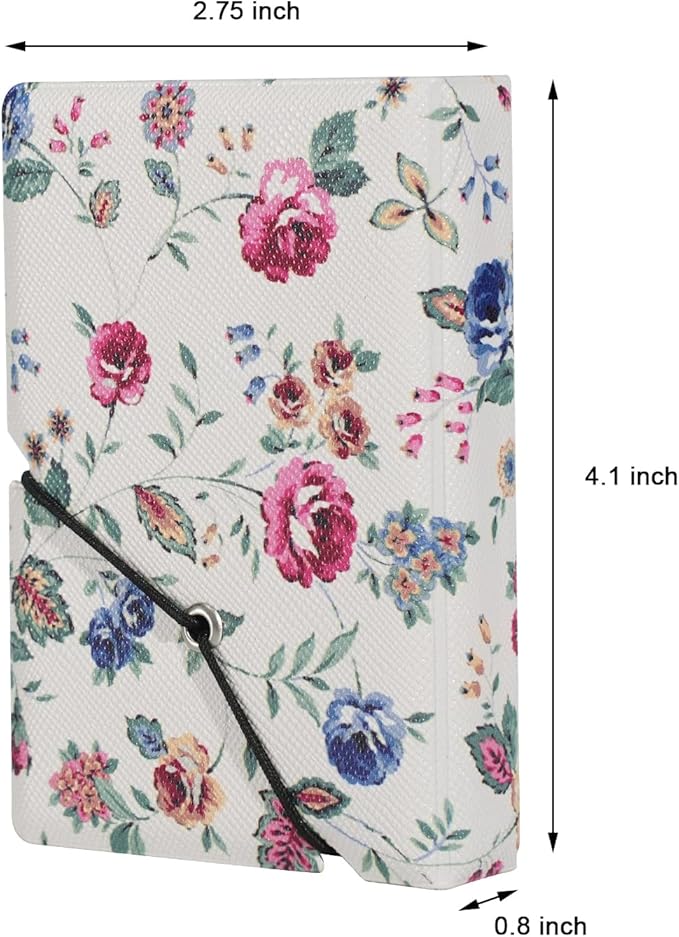 Mini 2x3 Small Polaroid Photo Album Book For 3 Inch Fujifilm Instax Mini 12 11 9 99 8 7+ 40 EVO Camera Film, HP Sprocket, K-pop Photocards. (Abstract Roses, 1 Pack)