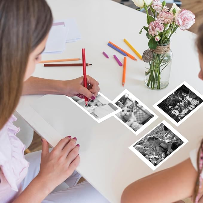 12 Rolls Kids Camera Instant Print Refill Paper Set, Phetium HD Printing Thermal Paper for Most Kids Instant Camera Photo Print (White-12 Rolls)