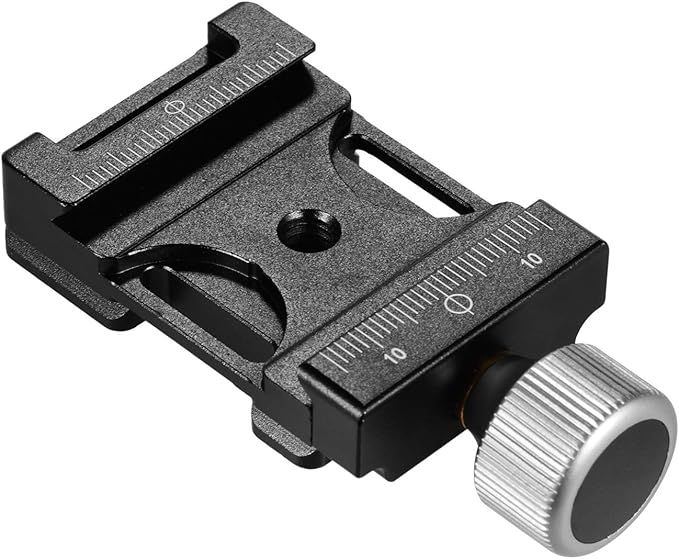Andoer Quick Release Clamp 38mm Aluminum Screw Knob Clamp Compatible with Arca-Swiss QR Plate