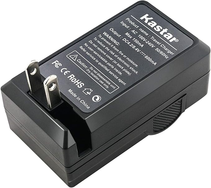 Kastar 4-Pack BN-VF707U Battery and AC Wall Charger Replacement for JVC BN-VF707U BN-VF707UE BN-VF707US BN-VF714U BN-VF714UE BN-VF714US BN-VF733U BN-VF733UE BN-VF733US Battery, AA-VF7 AA-VF7U Charger