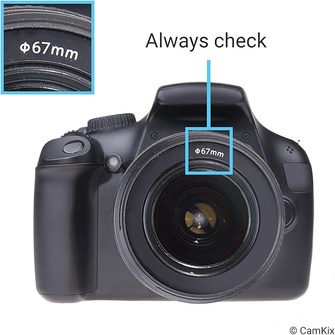 67mm Camera Lens Hood - Rubber - Set of 2 - Collapsible in 3 Steps - Sun Shade/Shield - Reduces Lens Flare and Glare - Blocks Excess Sunlight for Enhanced Photography and Video Footage - Perfect