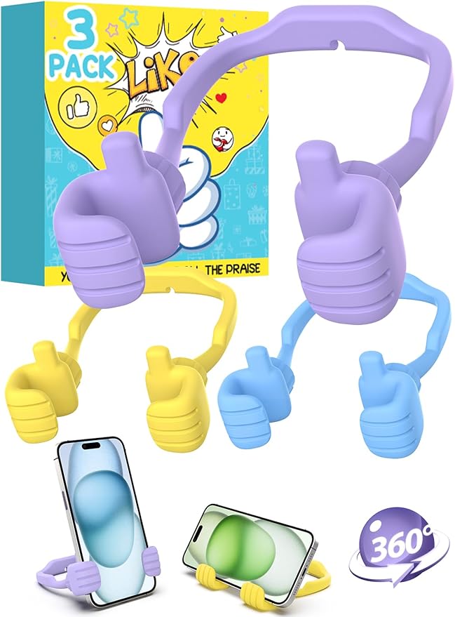 Easter Gifts for Kids Teens Girls Boys: Gifts for Men Women Thumbs Up Lazy Cellphone Holder for Desk Funny Gifts for Adults Teenager Mom Friends Stuff Easter Basket Stuffers Who Have Everything Ideas