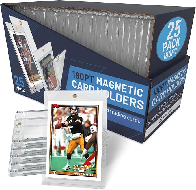 Premium 35PT - 360PT Magnetic Card Holder Case | Magnetic Trading Card Holder, Pro Sports, Football, Basketball, Baseball, MTG & TCG U-V Hard Protectors With Ultra Clear Design Display For Collectors.