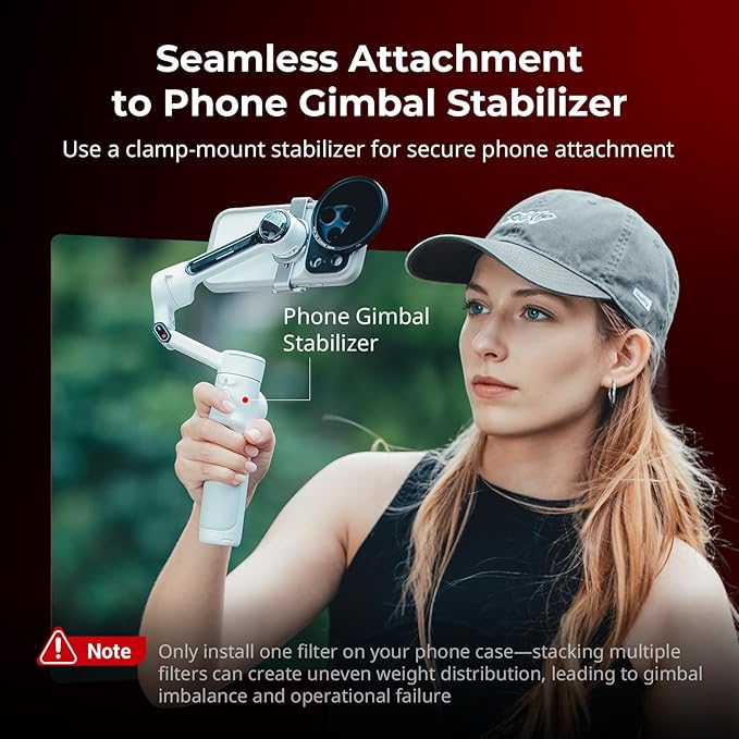 SMALLRIG FilMov Bumper Phone Case for iPhone 17 Pro, Hollow Back Design with Lens Backplate, 67mm Filter Adapter Compatible with Phone Gimbal Stabilizers, for DJI for Insta360, Gray- 5791