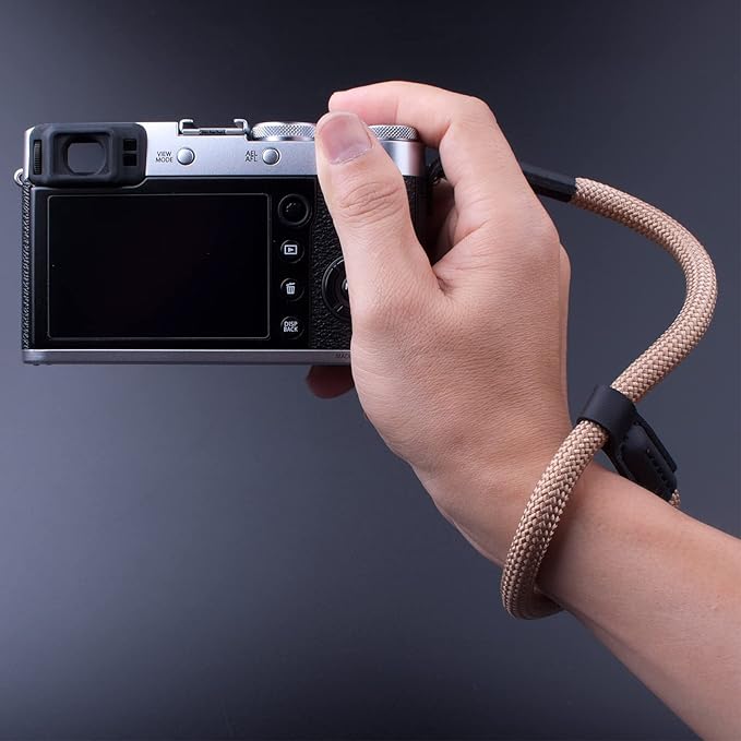 Camera Lanyard, Camera Wrist Strap, Rope Camera Strap Wrist for DSLR SLR Mirrorless Cameras Hand Strap Brown