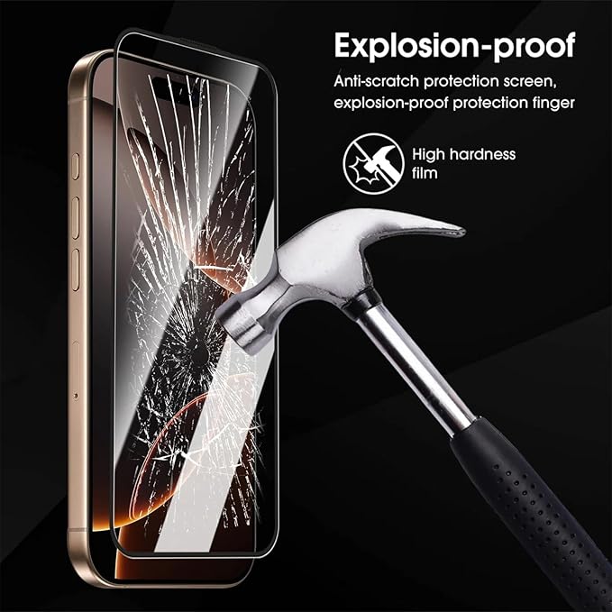 Hillinkit 3 Pack Tempered Glass Screen Protector for iPhone 17 air with Auto-Alignment Kit, Auto Dust, 9H+ Military Grade Shatterproof, Glass Film, HD Clear, Case Friendly