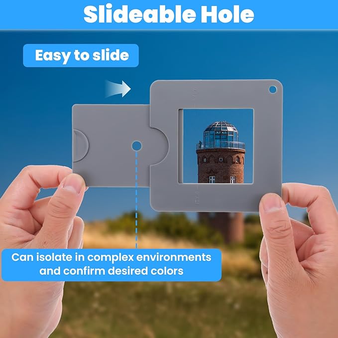 2Pcs Portable View Finder, View Finder with Sliding Mechanism, Adjustable Custom Viewfinder, Color Isolation Viewfinder for Photography Drawing Sketching Craft Projects