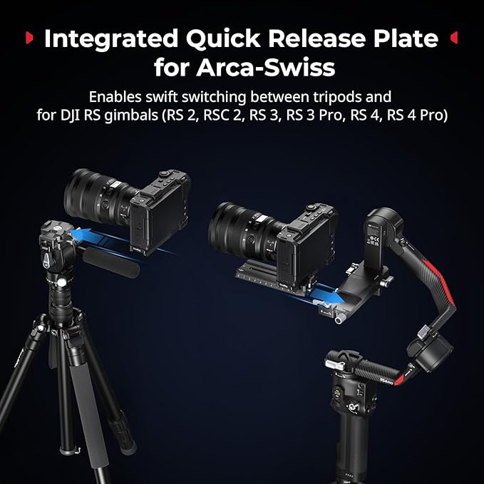 SmallRig L-Shape Handle for Nikon ZR with Ergonomic Silicone Grip, 1/4"-20 Thread Hole, Built-in Quick-Release Plate for Arca for Quickly Switch on Tripods/Handheld Shooting-5466