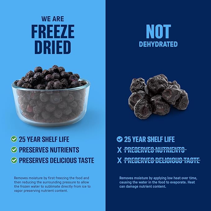 Freeze-Dried Blueberries - #10 Can | 25-Year Shelf Life | Emergency Food