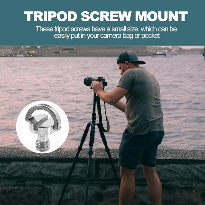 Generic Tripod Screw Mount Replacement 1/4 Inch Camera Mounting Screws d Ring Quick Release Plate Clamp
