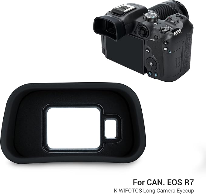 JJC Eyecup Eyepiece Viewfinder for Canon EOS R7 Camera with Soft Silicone Extended Design
