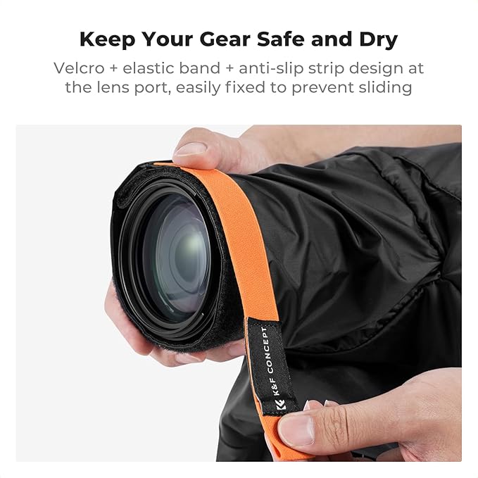 K&F CONCEPT Professional Camera Rain Cover, Waterproof Raincoat for DSLR Cameras and Lenses, Photography Camera Protector Accessories
