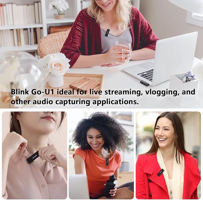 Saramonic Wireless Lavalier Microphone for Android USB-C Phone Plug Play Type-C Mic for iPhone 15 Noise Cancellation Compact Cordless Clip on Mic for Video Recording Live Streaming Podcasting