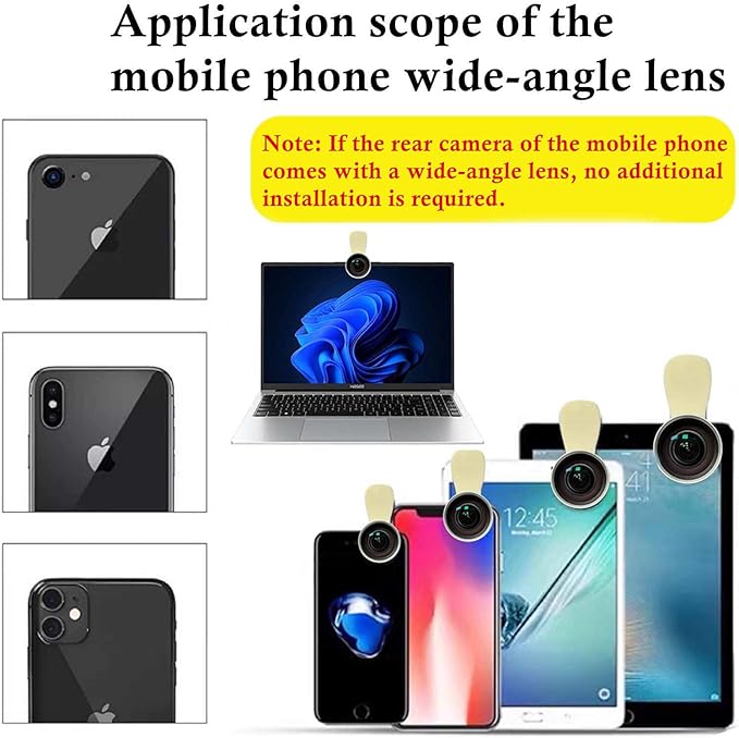 Wide-Angle Macro Fish-Eye Camera Lens Kit, for Smart Phones, Tablet Computers, ipad Laptop.External Expansion Add-on Lens
