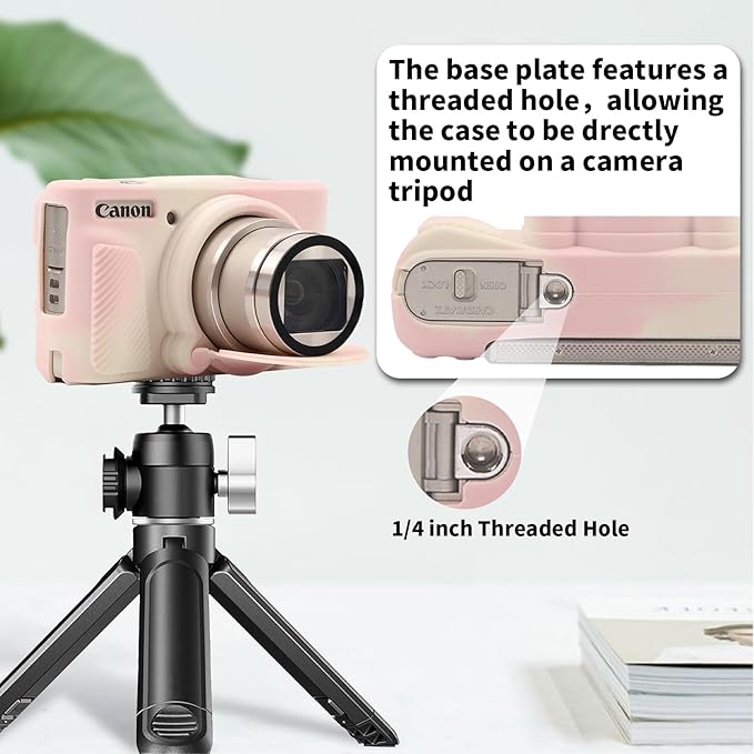 SX740 Camera Case, SX740 Camera Cover Silicone Sleeve Protective Case, Anti-Scratch Soft Camera Body Skin for Canon PowerShot SX740/SX730 HS Digital Camera,Mist Pink