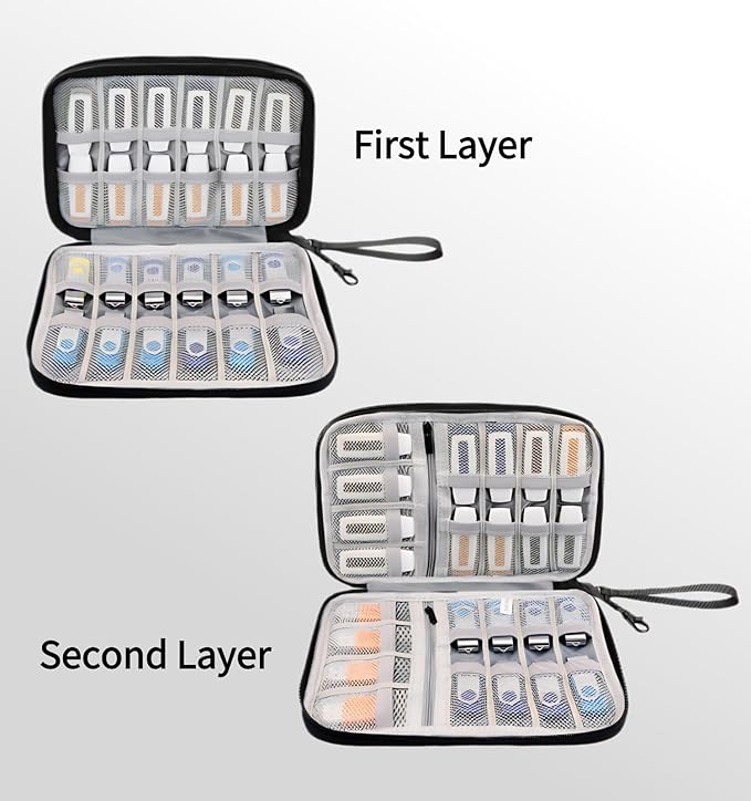 Zealearn Flash Drive Case, Thumb Drive Holder, USB Case Organizer,for SanDisk/SamData/Samsung USB Flash Drives Jump Drive Memory Stick, SD Card, Black (Black 48 Slots)