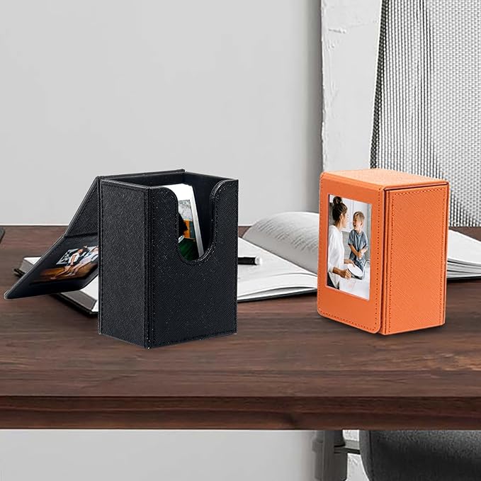 WOGOZAN Mini Picture Holder Case for Fujifilm Instax Mini 12/11/99/90/EVO Camera 2.15x3.4 inches Film Accessories Photo Pouch Protection Case Can hold 50+ films (Black)