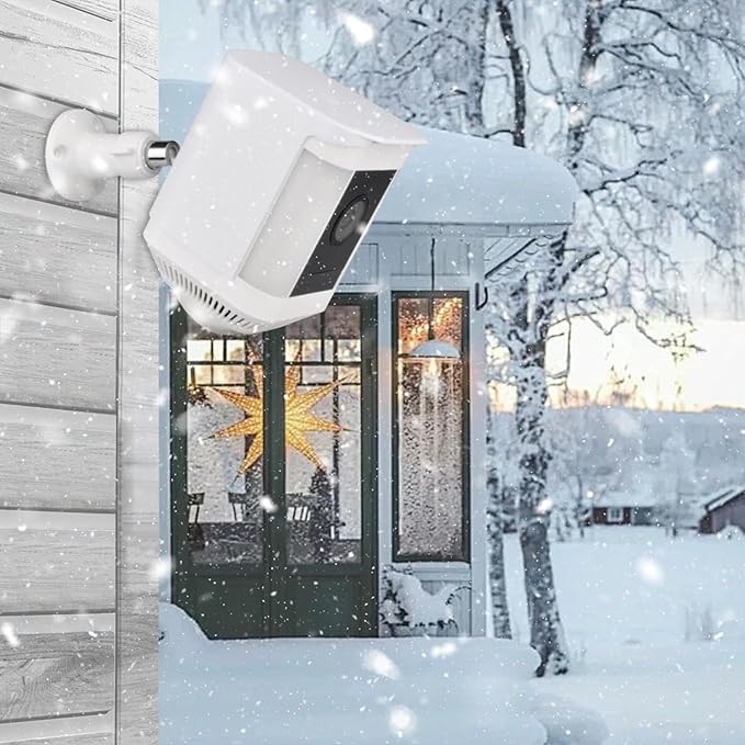 Plastic Cover Protective Case for Spotlight Cam Plus, Wall Mount Bracket, Skin Cover Case for Camera Protection from Sun/Rain/Dust,1-Pack, White, Camera Not Included