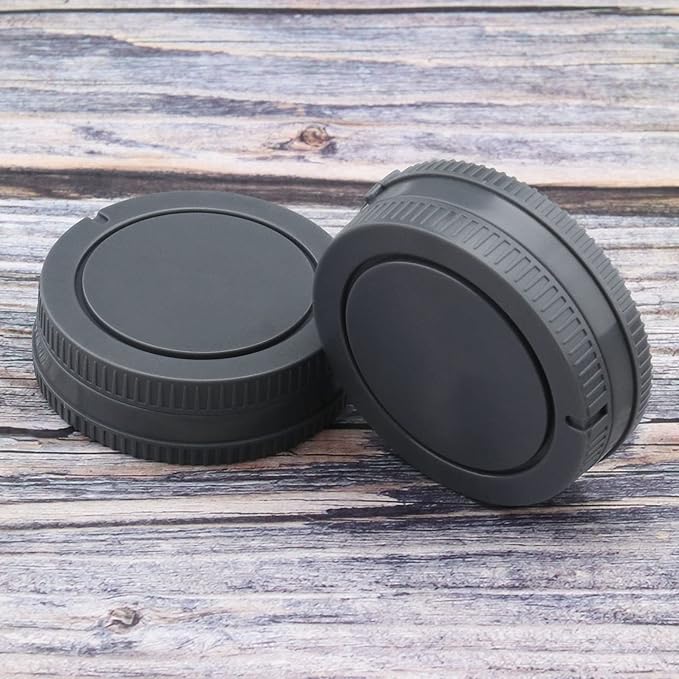 The Lord of the Tools 2 Sets Body Cap Rear Lens Cap Hot Shoe Cover Replacement Set Compatible with Sony Cameras with E-Mount Plastic Camera Accessories Grey
