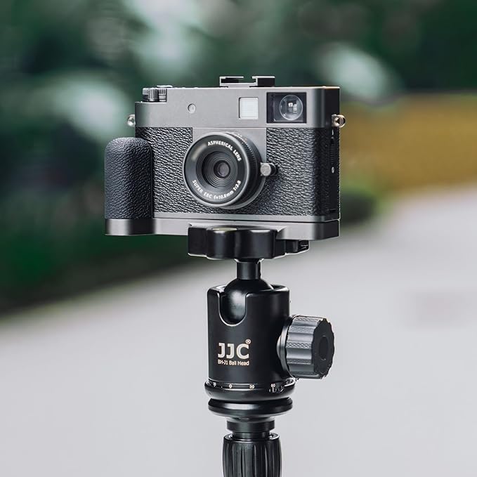 X Half Handgrip Hand Grip,Metal L-Shape Bracket Handle Holder for Fujifilm Fuji X Half Xhalf Camera,with Built-in Arca Quick Release Plate & Battery Compartment Opening Anti-Slip Microfiber Pad- Black