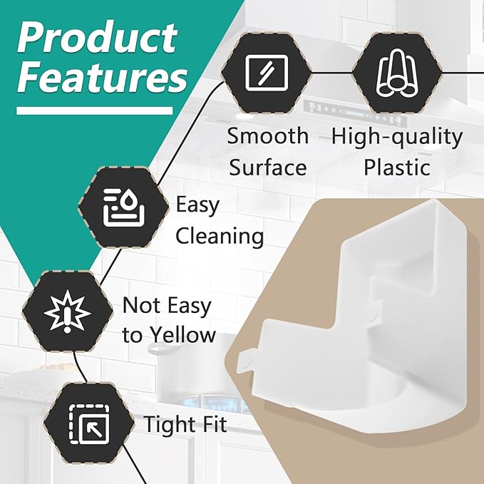 4 Pcs 99110437 Range Hood Light Lens Cover Fit for 41000 40000 42000 45000 BP43 S99110437 99110437 Series Range Hood Models, White and Doesn't Yellow Easily