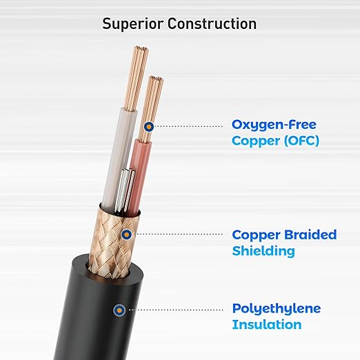 Cable Matters 2-Pack Right Angle XLR Cable, XLR Microphone Cable - 6ft, Oxygen-Free Copper (OFC) Microphone Right Angle Cord, Mic Cord, Black
