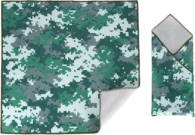 PATIKIL 14" x 14" Camera Protective Wrap, Magic Self-Adhesive Cloth Anti-scratch Lens Pouches for Camera Lens DSLR Phone Laptop, Dark Green