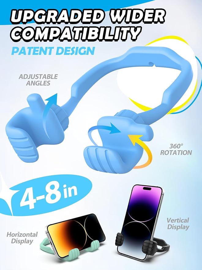 Easter Basket Stuffers for Teens Boys Adults Kids Gifts: Thumbs Up Lazy Phone Stand Cell Phone Holder for Desk Funny Gift for Teenager Girl Him Men Women Cool Gadgets Stuff Birthday Easter Gifts Ideas