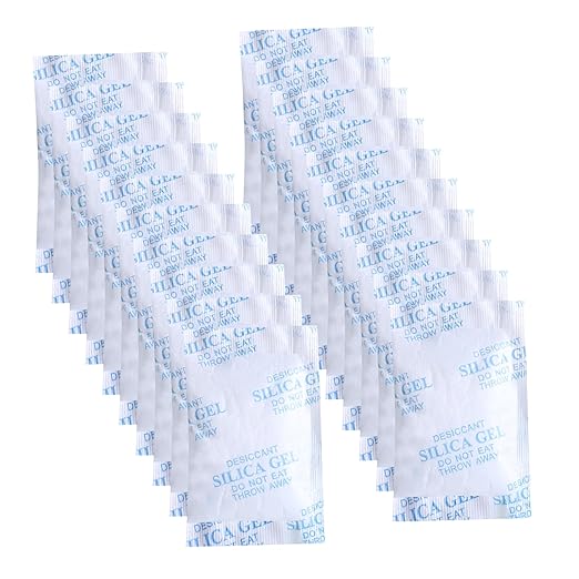 Silica Gel Packets 20 Packs 20 Gram Food Safe Pure White Desiccant Packs for Storage Silicone Packets for Moisture