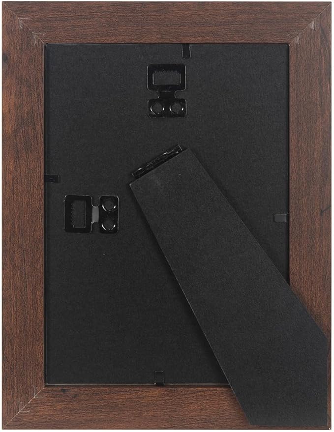 kennethan Dark Brown Picture Frame - 5x7, Displays 4x6 with Mat or 5x7 Without Mat - Wall Mountable