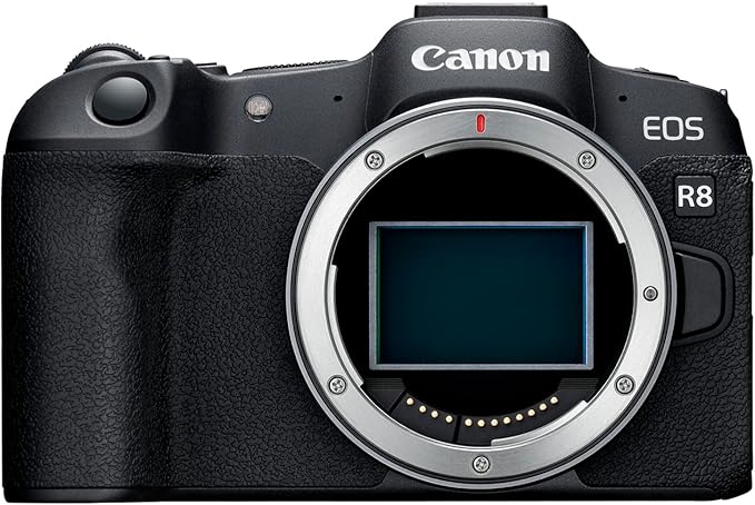 Canon EOS R8 Content Creator Kit, Full-Frame Hybrid Mirrorless Camera with Tripod & Stereo Microphone, 24.2 Megapixel CMOS Image Sensor, 4K Video, RF Mount, Vlogging Camera, Black