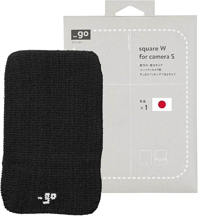 PACKING KNIT_GO Camera Lens Cover, Square W, Made in Japan, S size, Dark Gray