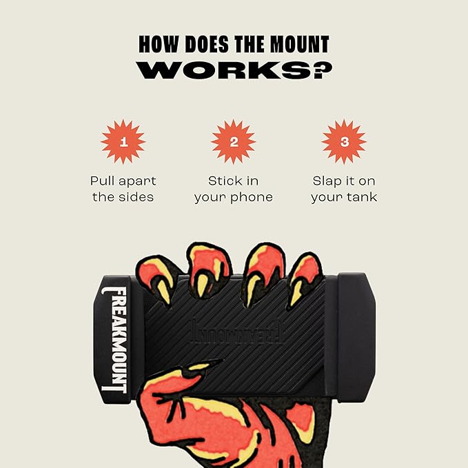 FREAKMOUNT Magnetic Motorcycle Phone Mount - Compatible with Harley Davidson - Premium Billet Aluminum Holder for Gas Tank, High-Speed Magnet Accessories - Fits Most Phones, Electric Yellow