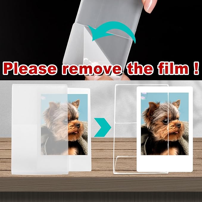 HAPY SHOP 8 Pack Mini Picture Frame for Instax, 2x3 Picture Frame Holder for Polaroid, Small Wallet Size Photo Frame, Acrylic Photo Frame for Instax Mini Instant Films