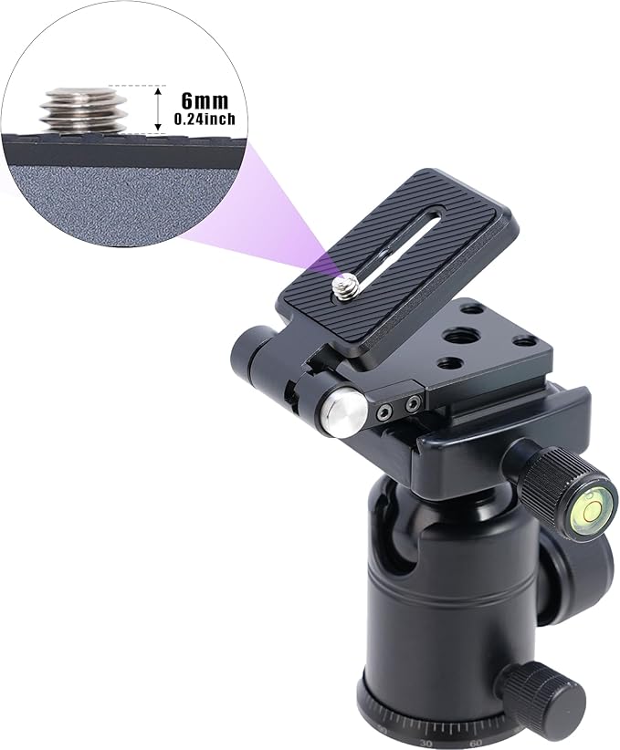 Fotga Universal Foldable L Bracket Vertical Horizontal Camera Quick Release Plate for DSLR Camera Mirrorless Gimbal 1/4" 3/8" Arca Swiss Mount Tripod Monopod,90° One-Hand Press Adjustment