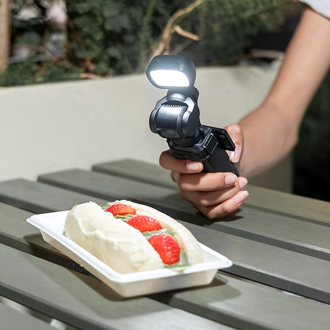 JJC Magnetic Mini LED Light for DJI Osmo Pocket 3 Creator Combo, 3000K/4500K/6500K, CRI 95+, Brightness Adjustable, Pocket3 Vlog Accessories Rechargeable Selfie Lighting