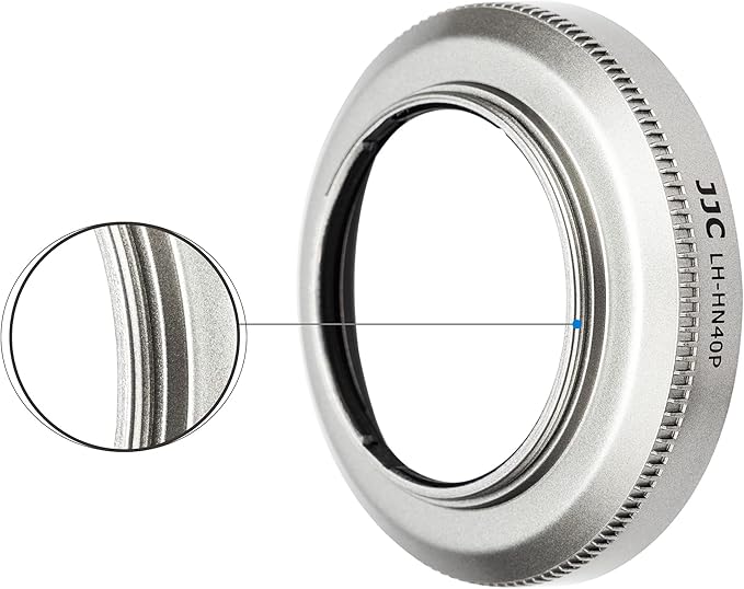 Silver Screw-in Lens Hood Shade for Nikon Z DX 16-50mm f/3.5-6.3 VR Lens on Nikon Z fc Zfc Z50 Replaces Nikon HN-40 Lens Hood Allows to Attach 46mm Filter & Lens Cap