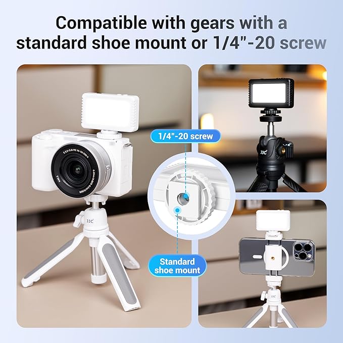 Kiwifotos Mini LED Video Light for Sony ZV-E10 II ZVE10 ZV-1F ZV1F ZV-1 II ZV1 Canon PowerShot V1 EOS R50 V & More Cameras, Flash Attachment Accessories for Vlog Shooting Record, Portable Rechargeable