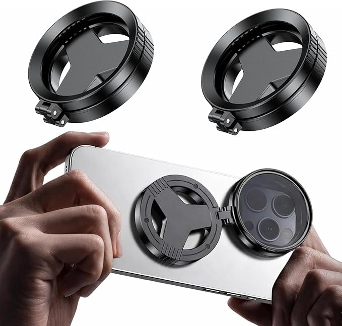 Anti-Glare Magnetic Phone Filter, Anti-Glare, Reduces Reflections Enhances Colors, Magnetic Phone Filter with Cleaning Cloth, Foldable 52mm Cpl Polarizing Lens (2PCS)