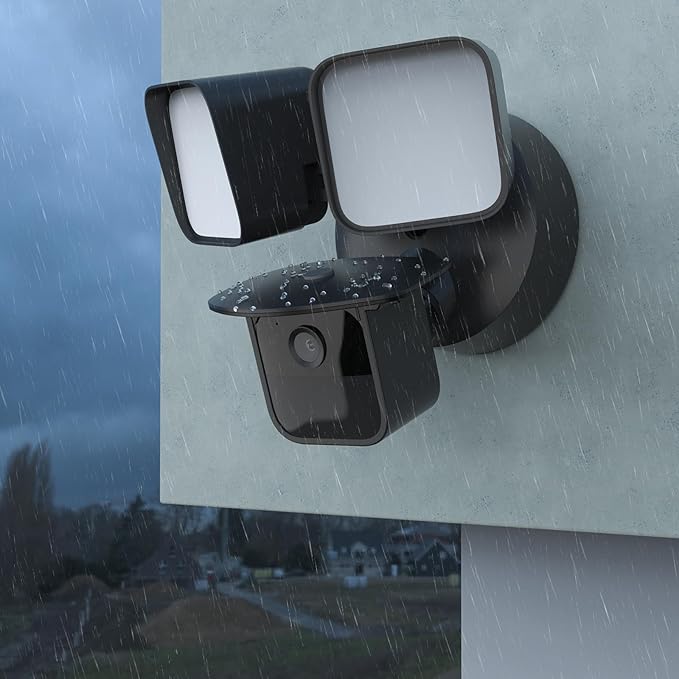 HOLACA Sun Rain Shade Camera Cover for Blink Wired Floodlight Camera (Black)