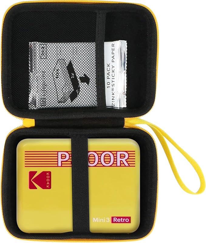 Aenllosi Hard Carrying Case Compatible with Kodak Mini Shot 3 Retro & Square Photo Printer, Holder for Film Cartridges (Case Only, Black)
