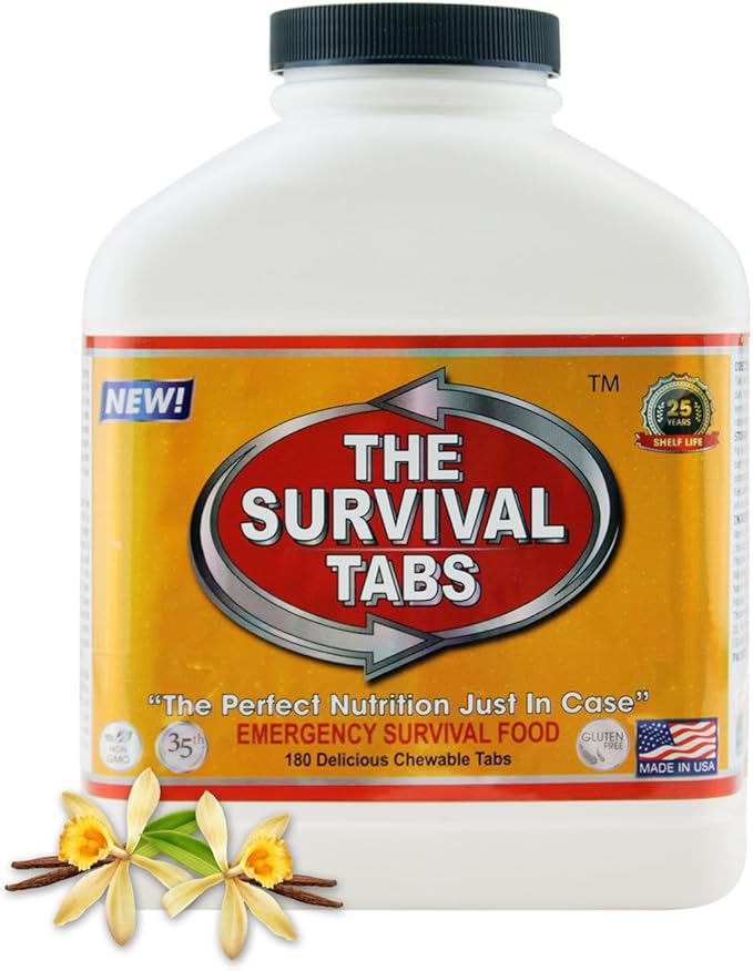 720 tabs Snack Food for 60 Days Emergency Survival MREs Meals Ready-to-eat Bugout for Travel Camping Boating Biking Hunting Activities Gluten Free and Non-GMO 25 Years Shelf Life - Vanilla Malt Flavor
