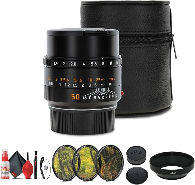 Leica Summilux-M 50mm f/1.4 ASPH. Lens (11728) + Lens Filter Kit + Cleaning Kit + Lens Hood + Lens Cap