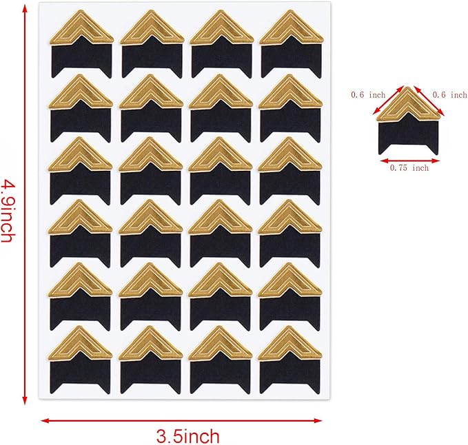 Penta Angel 12 Sheets 6 Colors Photo Corner Stickers Holder Protectors Self Adhesive Photo Mounting Corner Stickers Picture Corners for DIY Scrapbooking Photo Album Personal Journal Diary, 288 Count