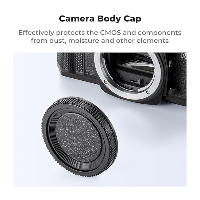 K&F Concept MD Mount Rear Lens Cap & Body Cap Cover & Hot Shoe Cover Kit for for Minolta MD Mount Camera Lense SR-2 SR-7 SR-T 101 XK XM X-1 XE-5 XE XE-1 XE-7 XD-7 XD-11 XG-M X-500 X-570 X-700