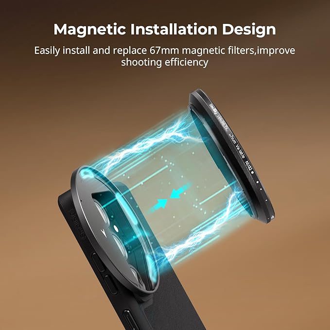 SmallRig FilMov 67mm Magnetic Filter Adapter for Samsung S25 Ultra, Quick Release Adsorption Design Wide Angle Unobstructed, Compatible with 67mm Filter - 5185