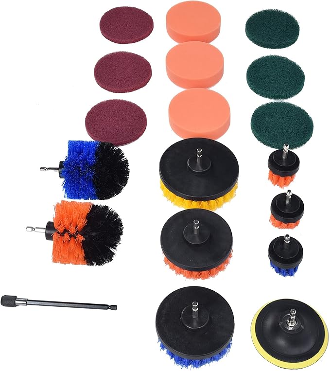 Drill Brush Kit Cleaning Set for Household Nylon Plastic Material