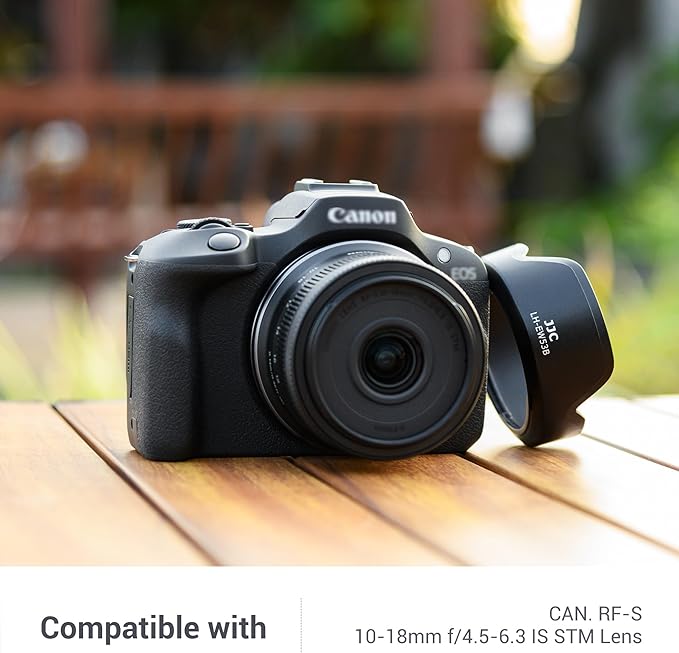 Tulip Lens Hood for Canon RF-S 10-18mm f/4.5-6.3 is STM Lens, Reversible Lens Shade Protector Replaces Canon EW-53B, Compatible with 49mm Filter or Lens Cap